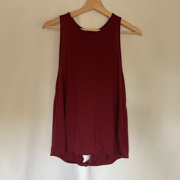 Mossimo bright red tank top sleeveless athletic shirt open back detail size S - Picture 1 of 7